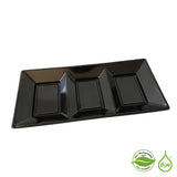 3 u. Bandejas rectangulares Oxo-biodegradables