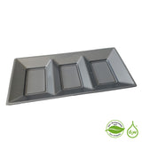 3 u. Bandejas rectangulares Oxo-biodegradables