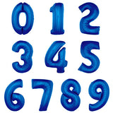 Globos metálicos números 16" azul x 1 u.