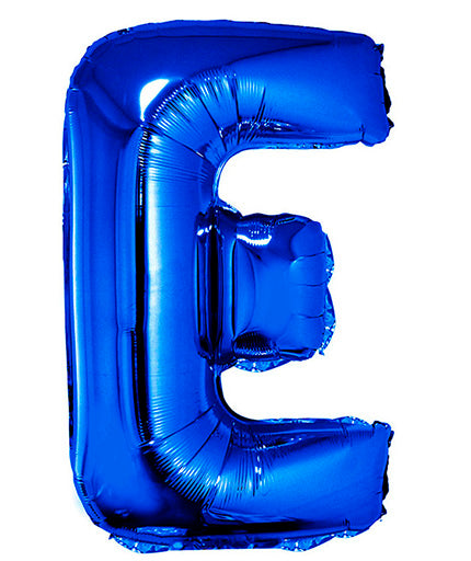 Globos metálicos letras 16 azul x 1 u.