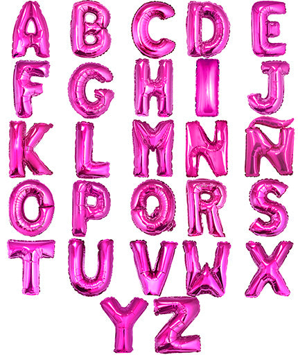 Globos metálicos letras 16 fucsia x 1 u. marca Olego – Letizia Fiesta
