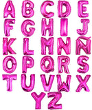 Globos metálicos letras 16" fucsia x 1 u.